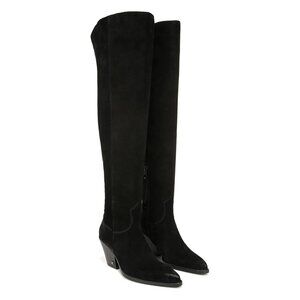 New! Sam Edelman Size 6 Julee Pointed Toe OTK Boot Black DD497